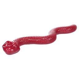 Flamingo Dog Toy Toy Snake i Gummi Bordeaux